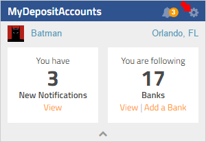 MyDepositAccount Settings